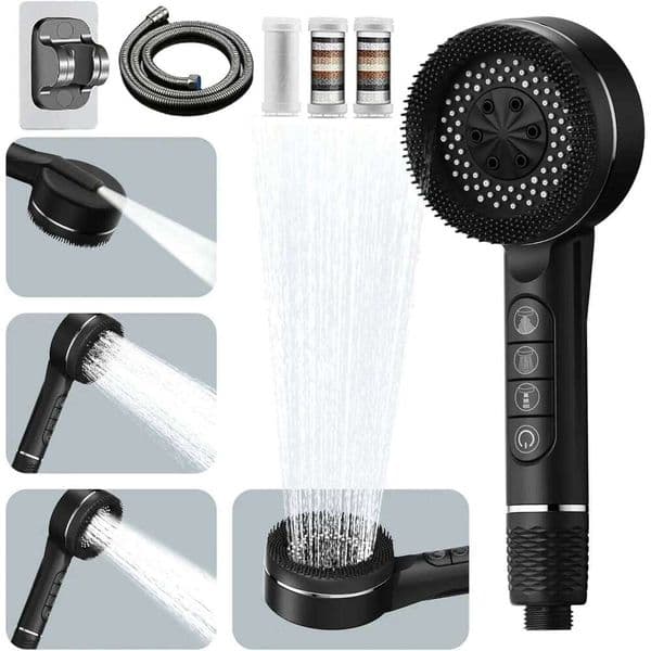 1pc Filtered Supercharged Head Four-speed Adjustment With Water Seal Multi-functional Home Shower Bathroom Accessories 26Y0526