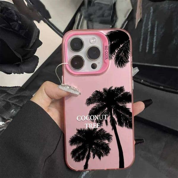 Luxury Coconut Tree Phone Case For Samsung Galaxy S25 S24 S23 S22 S21 Plus FE Ultra A36 A26 A55 A35 A25 A34 A54 A53 A52 Cover