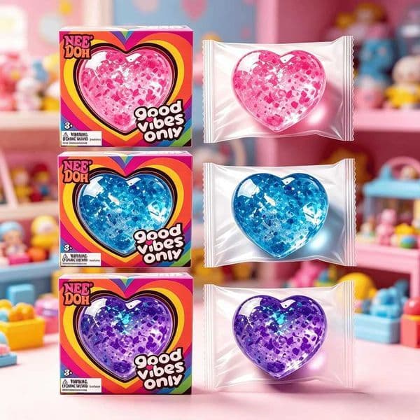 Colorful Squeeze Heart Toy Stress Relief Sensory Fidget Toy Palm Decompression Ball Soft TPR Squishy For Adults Mini Party Gift L260601O18K