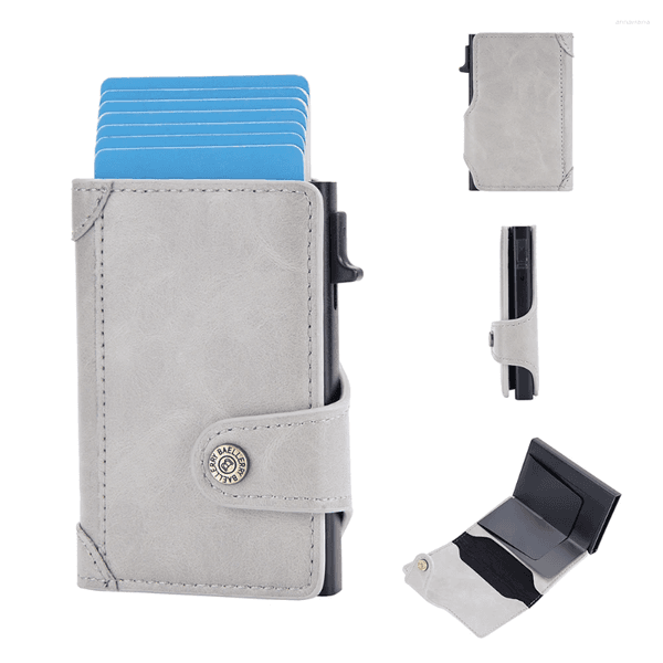 Card Holders Baellerry High-End Business Storage Bag Ins-Style Anti-Theft Holder Men's Simple Wallet Ultra-Thin Portable