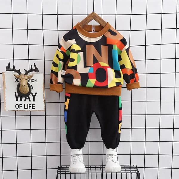 Toddler Baby perfume Boys Girls Brand Suits Children Sports Sweatshirts Pants 2Pcs/Sets Clothes Set Kids cologne Tracksuits 002