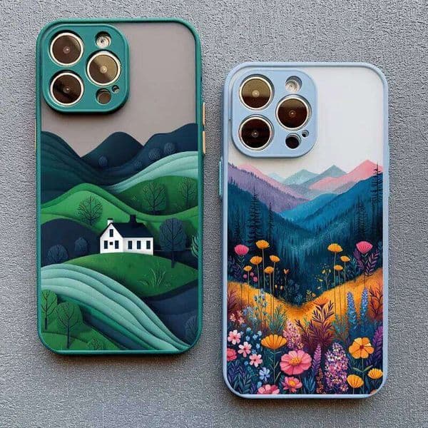 Mountain Forest Village Phone Case For iPhone 13 12 Mini 17 16 15 11 14 Pro Max Plus XR X XS Shockproof Back Covers 26Y0601
