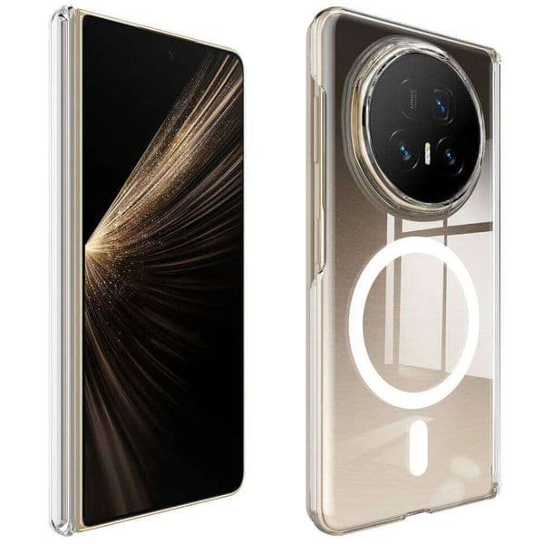 Luxurious Transparent Magnetic Ultra-thin Phone Case For Honor Magic V5 V3 Vs3 Anti-Drop Wireless Charging PC Protective Cover