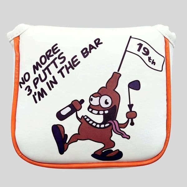 Pirate Themed Funny Mallet Putter Headcover, Soft Fleece Lining Humorous Accessories Great Christmas Gift For Golf Lov 26L0601