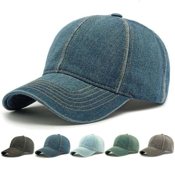HT4751 Hat Spring Summer Denim Caps for Men Women 6 Panels Snapback Wash Cotton Male Female Adjustable Baseball Cap 26L0601