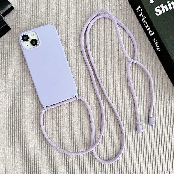 Cord Crossbody Lanyard Liquid Silicone Case For iPhone 16 Plus 11 12 Mini 17 15 14 13 Pro Max 17 Air Necklace strap Soft Cover Z260601