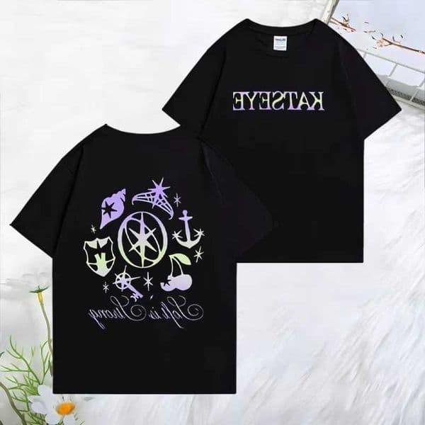 Katseye Fashion Printed T Shirts Men Womens Vintage T-shirt Cotton Tops Hip Hop Streetwear Short Sve Tee Shirt D260601