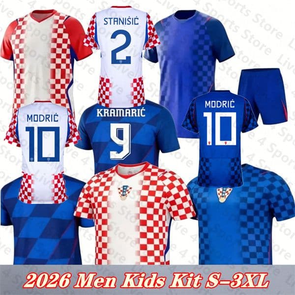 2026 Croatia World Cup Soccer Jerseys KOVACIC MODRIC PASALIC Perisic Livakovic Kramaric Brozovic Majer Gvardiol 26 27 national football Shirt men kids kits Uniform