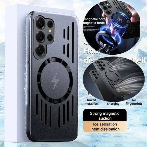 Magsafe Magnetic Wireless Charging Thin Heat Dissipation Phone Case For Samsung S25 Edge S23 S22 S24 Ultra Plus W260601