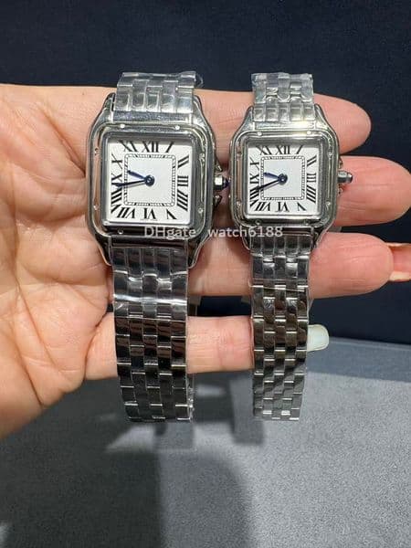 fashion womens watch couple watches high quality panthere 22mm 27mm square lady watch gift Classic Sports montre luxe Gold Silver color Never fade
