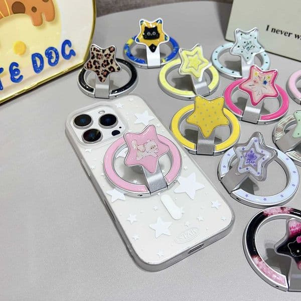 Stripe Korean INS Polka Dots Color Stars Magnetic Stand For iPhone Pad Smart Tok Fold Magnetic Holder ProtectiveJ260601
