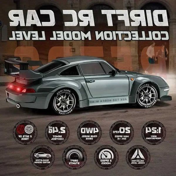 4WD RC Drift Car 124 24GHz Limited Edition - LED Lights Stunt Drift High-Speed Racing Car Boy Toy Gift L260601