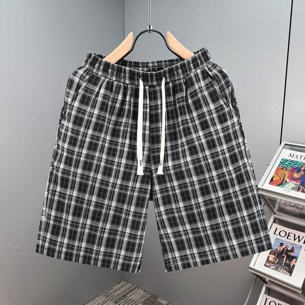 2026s Summer New Style Plaid Design Men's Beach Shorts Casual Running Sports Shorts Free Shipping Hot Sale