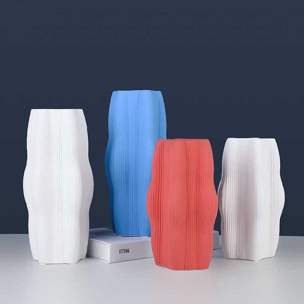 Morandi-colored matte ceramic vase simple and creative tabletop decoration Nordic-style living room ornament vase for fresh or dried flowersL260529