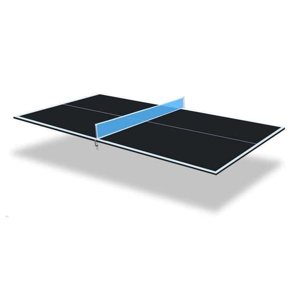 7*4ft Black Mid-Size Ping Pong Conversion Foldable & Portable Tennis Table Top for Indoor Games
