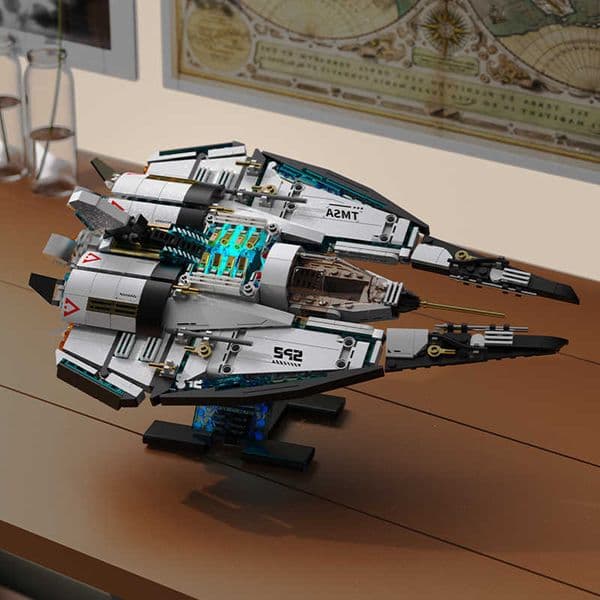 Galaxy 1400pcs Starship Building Block Set Space Wars Starfighter Model Kits with Light STEM Toy Gift for Kids Adults Boy Girl L260602U6TU