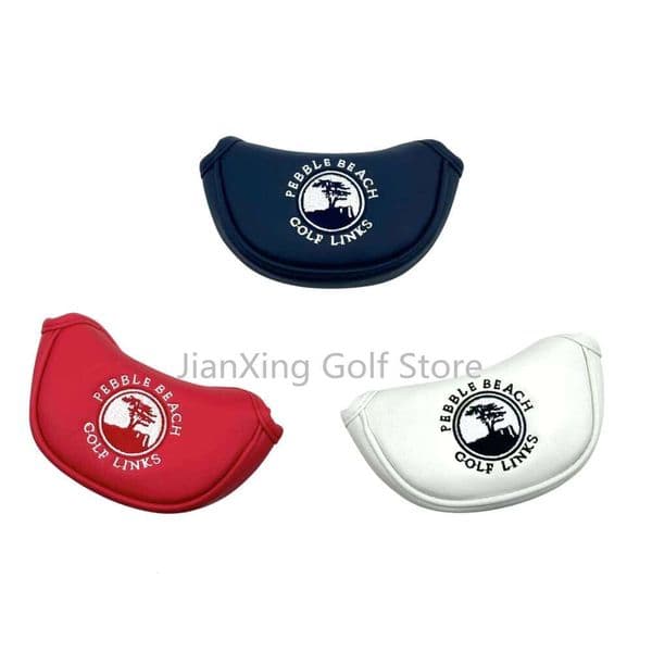 1pc Small Tree Pattern PU Leather Golf Mid Mallet Putter Club Head Cover with Magnetic Closure . 26L0602