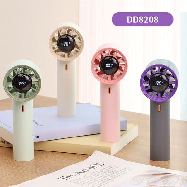 10 Speed LCD Turbine Handheld Fan USB Fast Charge High Power Portable Outdoor Mini Cooler