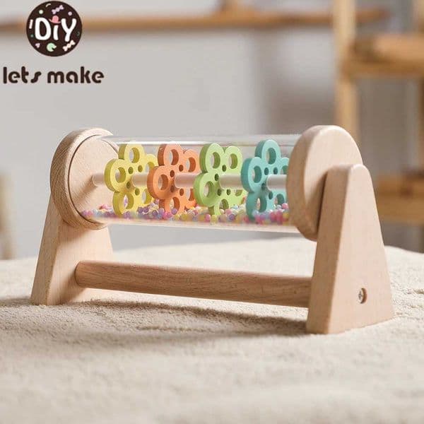 Montessori Rain Stick Toy for Babies Wooden Rainmaker Musical ShakerSensory Educational Instrument for Toddlers 6-12 Months L260602NVOQ