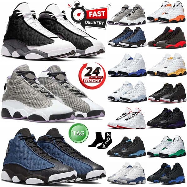 With Box top Designer Men Midnight Navy 13s Basketball Shoes j13 Wheat University Blue Wolf Grey Black Flint Playoffs Lucky Green 13s Jum man Sports Sneaker Trainers