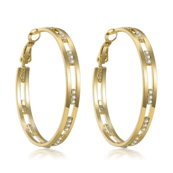 Cubic Zirconia Big Hoop Earrings for Women Sterling Silver Hypoallergenic Large Hoops Fashion Jewelry Gift for Her Wife Mom Birthday Vanlentine