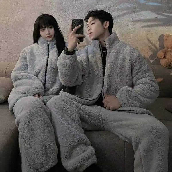 2024 Winter Mens and Womens Underwear Set Pajamas Winter Thick Velvet Coral Flannel Home Clothes Pajamas L260525