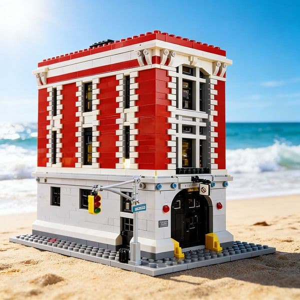 hot-selling 2026 Ghostbusters Fire Department Headquarters building block assembly model toy boy Christmas birthday gift L2606028EAB
