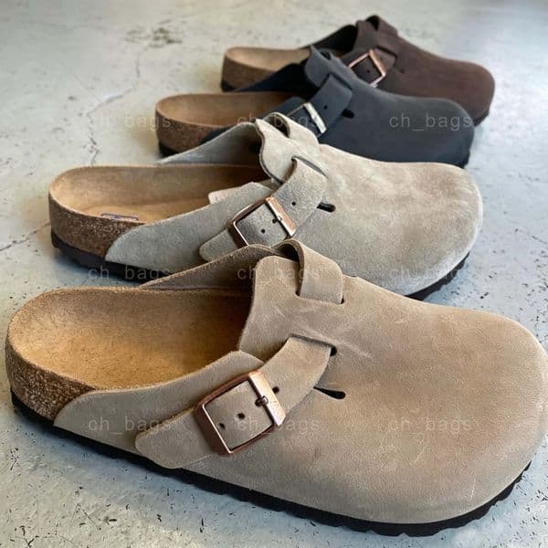 Designer Slippers Men Womens Clogs fur clog Sandals Head Pull Cork Leather Loafers Plate forme Platform Slides