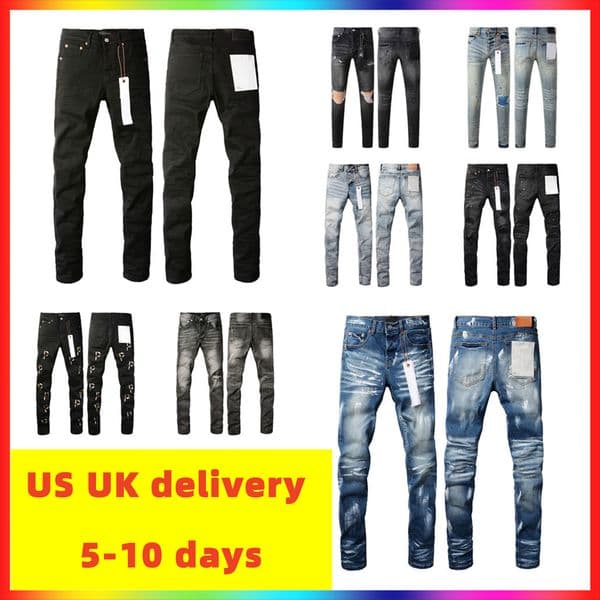 2026 Designer purple jean for mens ksubi jeans high quality pant jeans for men fashion amiridenims jeans ripped denim pants luxury straight retro ripped biker jean