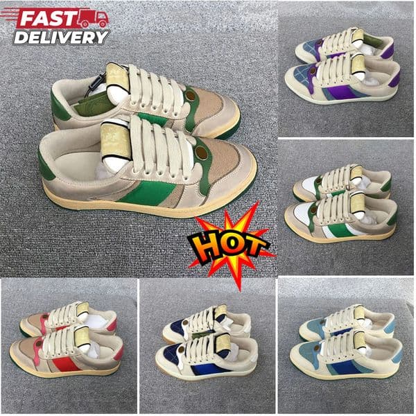 Designer Sneakers Comfort Casual Shoes Men Board Shoes Retro Italian Luxe Long-Lasting Sport Daily Summer Trending 36-45