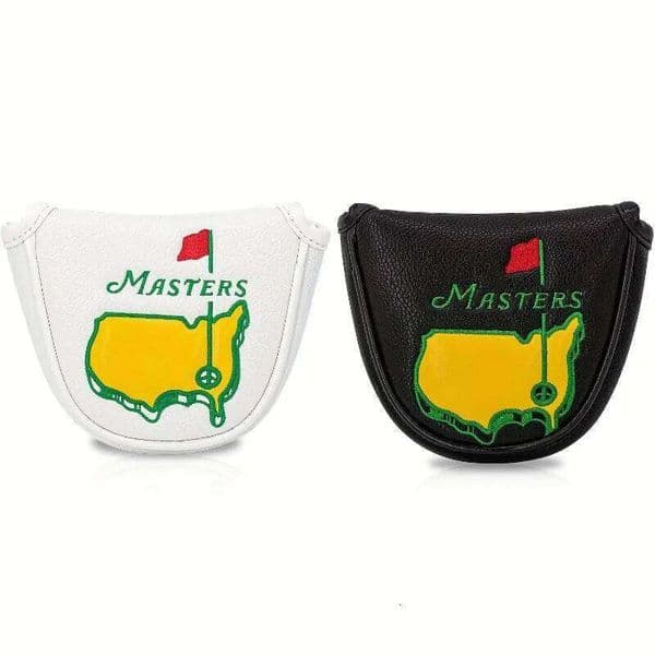 1pc Club Protective Pusher Head Cover, Embroidered Design - Golf Accessories, Available in Black/White Colors 26L0602