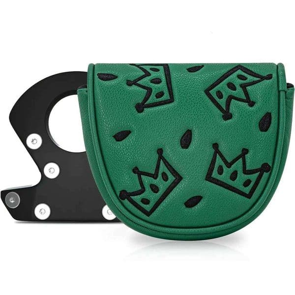 1pc Cheese Crown Style Golf Half Circle Putter Cover, Club Head Cover - PU 26L0602