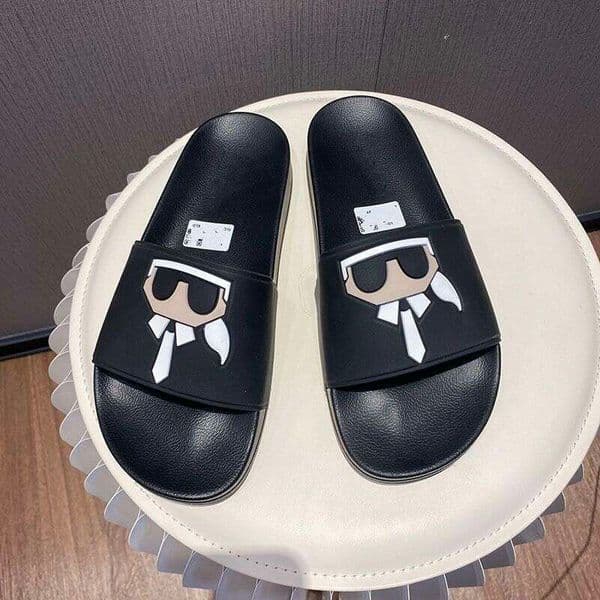 Karl Langerfeld Designer Shoes Men Karl Lagerfield Flip Flops Fashionable Mens Trainers Outdoor Wear Sac Karl Lagarfelds Couple Style Beach Flat Sandals
