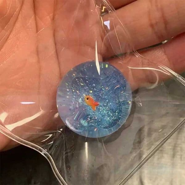 Ocean Planet 3pcs Squishy Fidget Toy Soft Cute Little goldfish Pinch Decompression Toy Planet Sequin Anti-Anxiety Toy Gifts Z260602