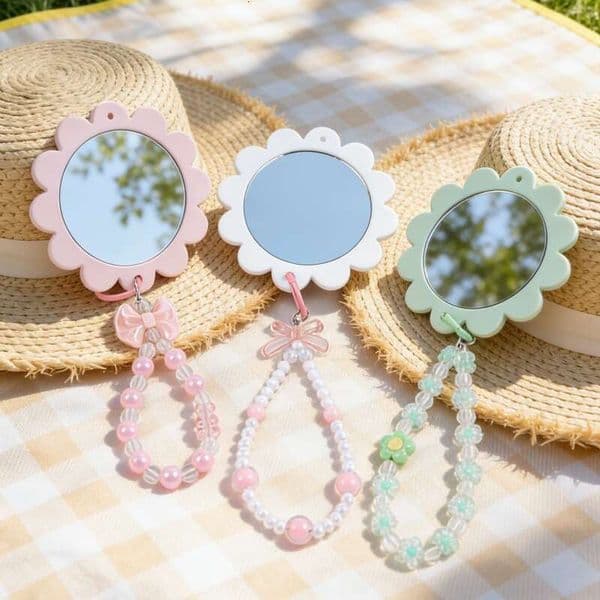 Bracelet pocket makeup mirror, portable handheld touch-up accessory, gift small mirror