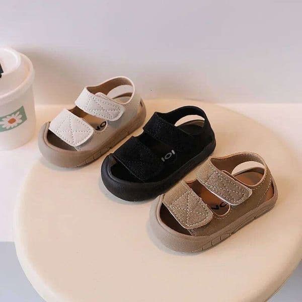 Simple Women's Baby Anti-collision Soft Bottom Sandals For Boys Ages 1-3 Learning To Walk Beach Shoes 26Y0602