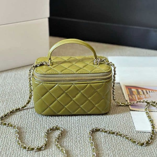 Designer Cases Makeup bag cc Micro Vanity Bag Mini Cosmetic Bag Crossbody Shoulder Tiny Cosmetic Nano Make Up Bags Coin Pink Purse Wallet width cm genuine leather
