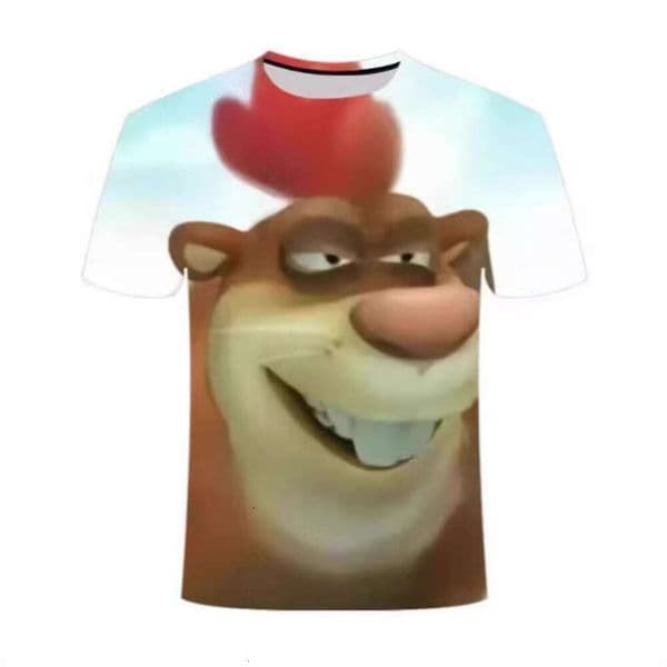 Hot-Selling Summer Short-Sleeve Funny Cartoon Classic 3D Printed Loose Casual Streetwear Top A8d