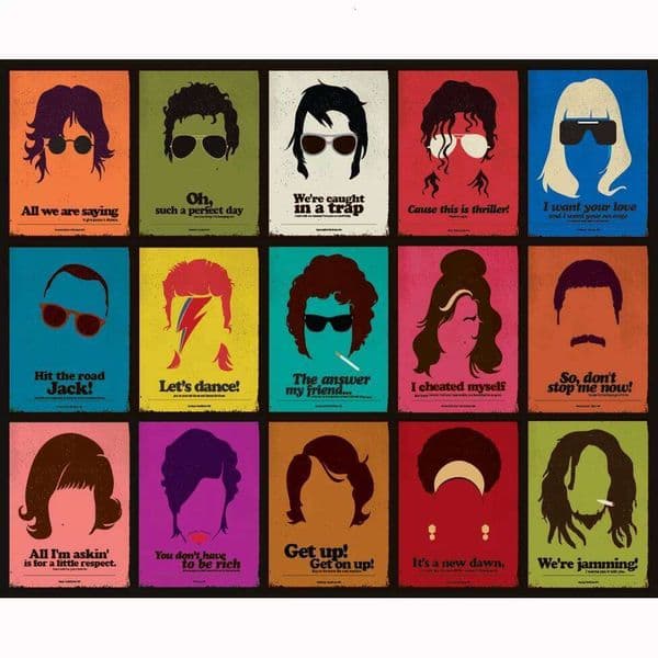 Minimalist Singers Posters Famous Singer Collection Pop Song Lyris Painting Canvas Prints Wall Art For Fans Home Room Decor 26L0602