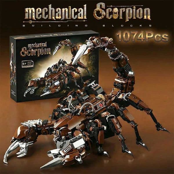 Mechanical Scorpion Building Blocks Cyberpunk Robot Animal Model Technical Bricks Set Construction Toy Gifts Adult Kids 1074PCS L260601