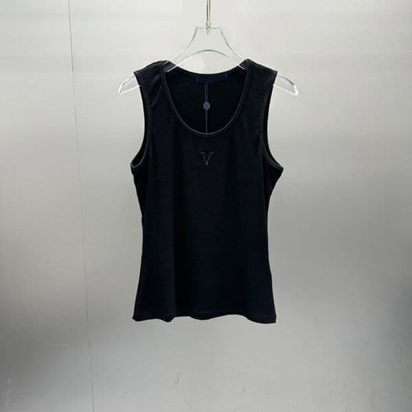 Vintage Brand Designer Women Thin Sleeveless Pullover Slim Fit Classic Vest Summer Street Tank