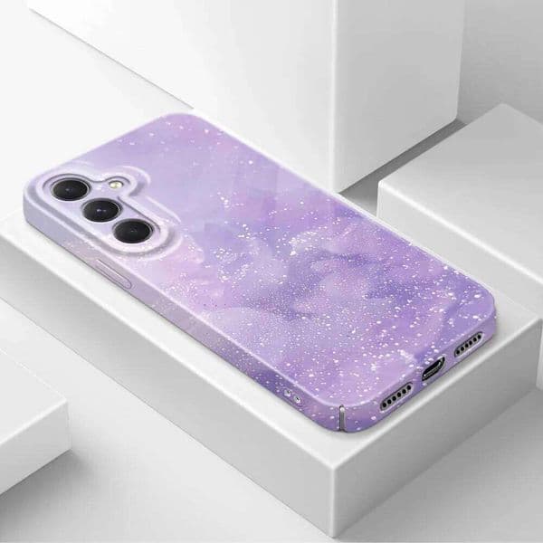 Purple Melody Star Phone Case For Samsung Galaxy A54 A34 A24 A14 A04 A73 A53 A33 A23 A13 A72 A52 A32 4G 5G Film Hard Cover