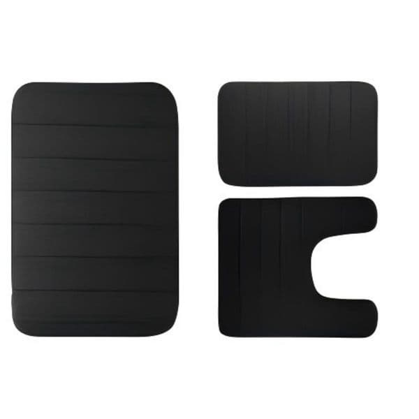 2026 Luxury Designer Decor Set 3 cologne Piece Memory Foam Bathroom Rug perfume Grey Non-Slip Extra Absorbent Toilet Bath Foot Room Mats Sets Soft Dry Home Wash