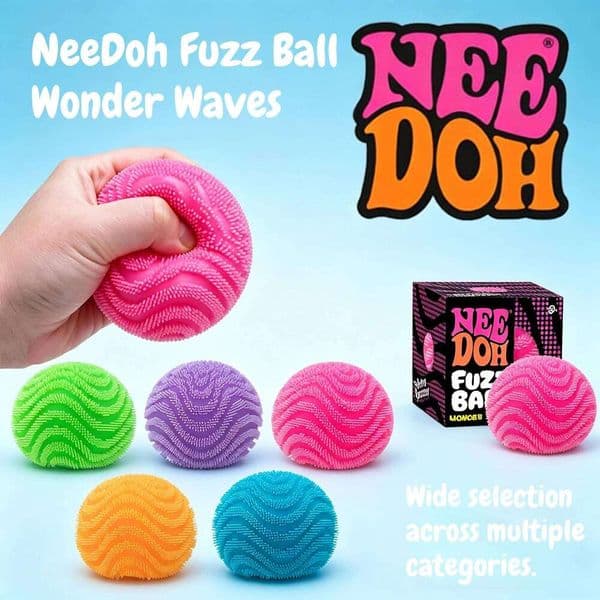 HOT NeeDoh Fuzz Ball Wonder Waves Stress Relief Squishy Cube Anti-Anxiety Squeeze Object for Focus ADHD Population squeeze toys 26L0602