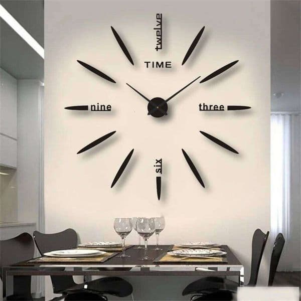 Large 3D Luminous Classic Clocks DIY Digital Wall Watches Stickers Silent Clock for Home Living Room Table W260602