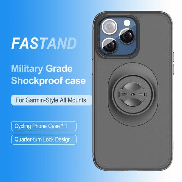 Garmin Quick Mount Compatible Shockproof Phone Case for iPhone 12/13/14/15/16/17 Pro Max Anti-Drop Protective Cover