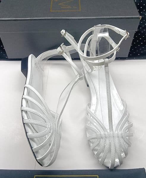 New highest version flat heel women sandals Elena Flat ballerina leather with double ankle strap Party Holiday Vacation Walk Shoes with box
