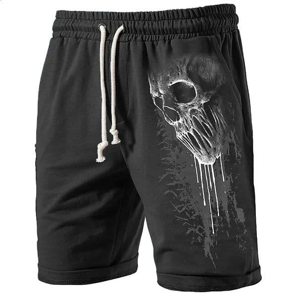 Vintage Skull Pattern Beach Shorts For Men Fashion Summer Cool 3D Print Street Casaul Loose Streetwear Hip Hop s Short Pants 260602