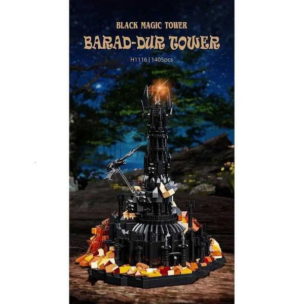 new product 2026 Black Lighthouse building blocks realistic model kit safety toys children's desktop educational ornamentsJ260602