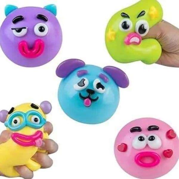 Smushers Funny Curiosities Dog Face Swap Squishy Soft Moldable Cute Slow Rise Squeeze Toy, Relaxing Sensory Gift 26L0602